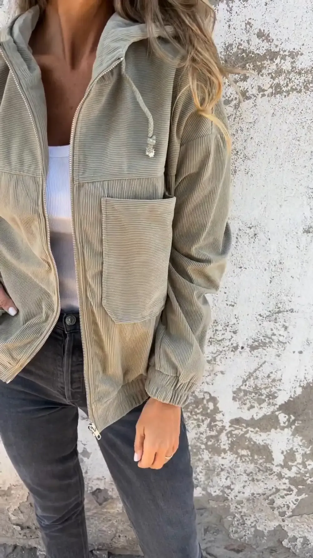 Casual Hooded Zipper Jacket