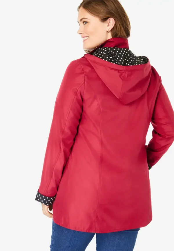 Dot Trim Raincoat