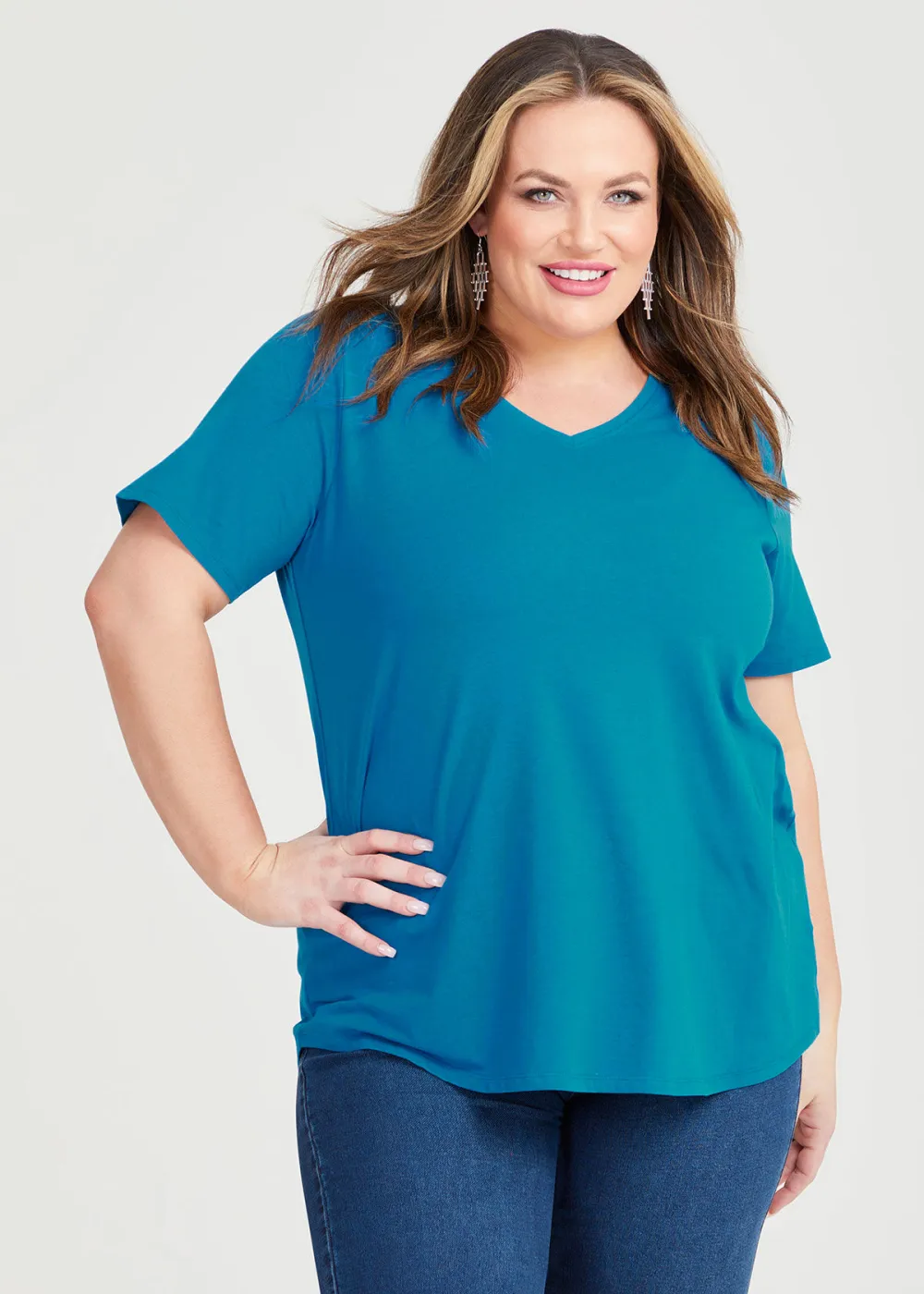 Australian Cotton V-neck T-Shirt