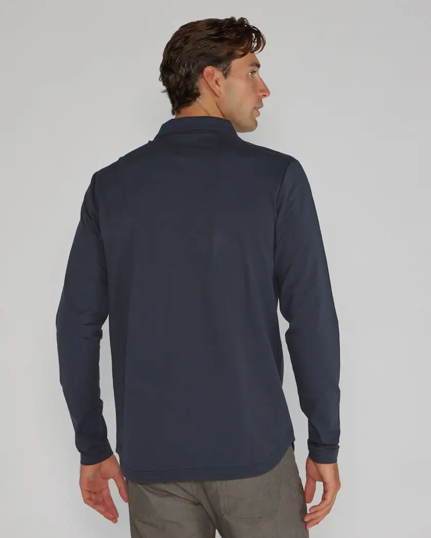 Lux Long Sleeve Zip Polo