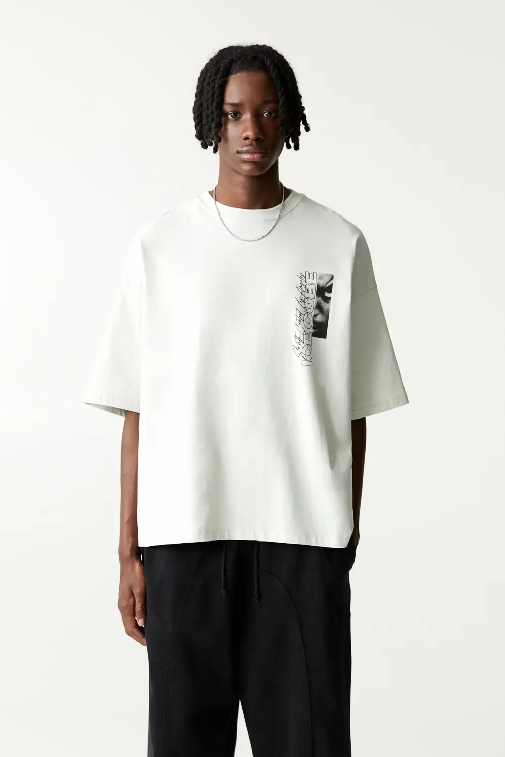 “Ice Cube” graphic white T-shirt