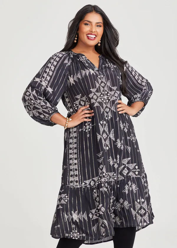Natural Lurex Bianca Dress