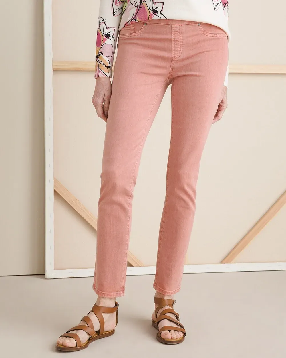 Denim Pull-On Ankle Jeggings