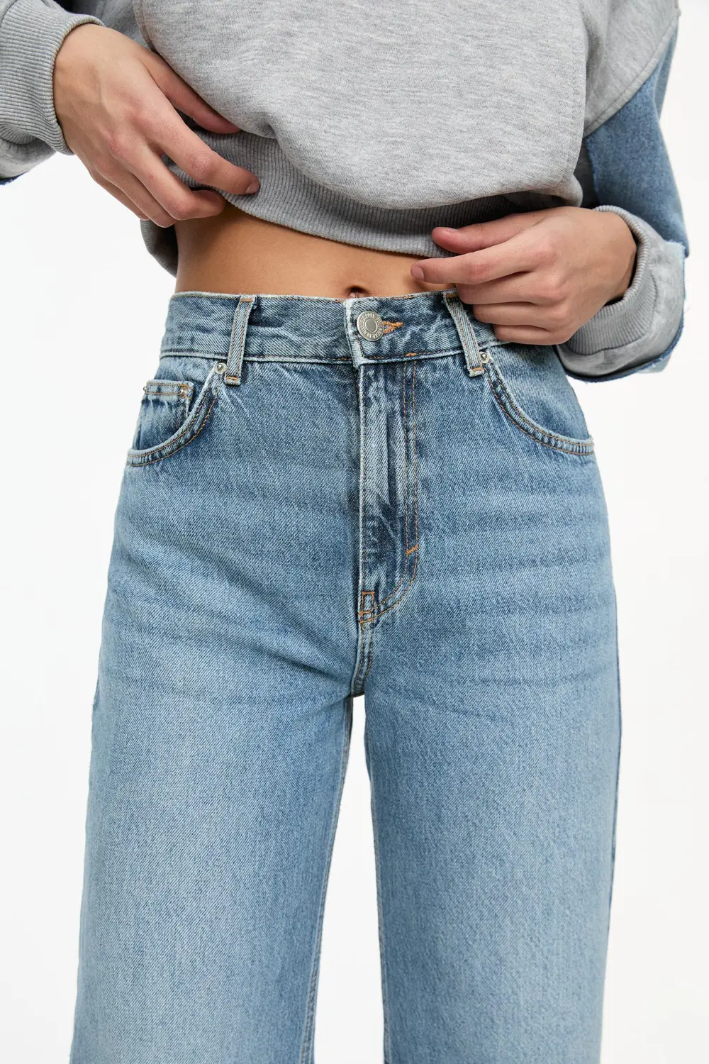 Jeans rectos tiro alto