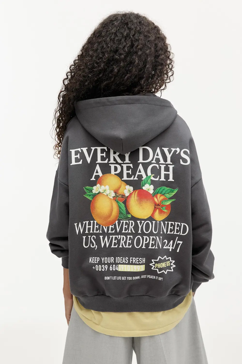 Sudadera capucha melocotón