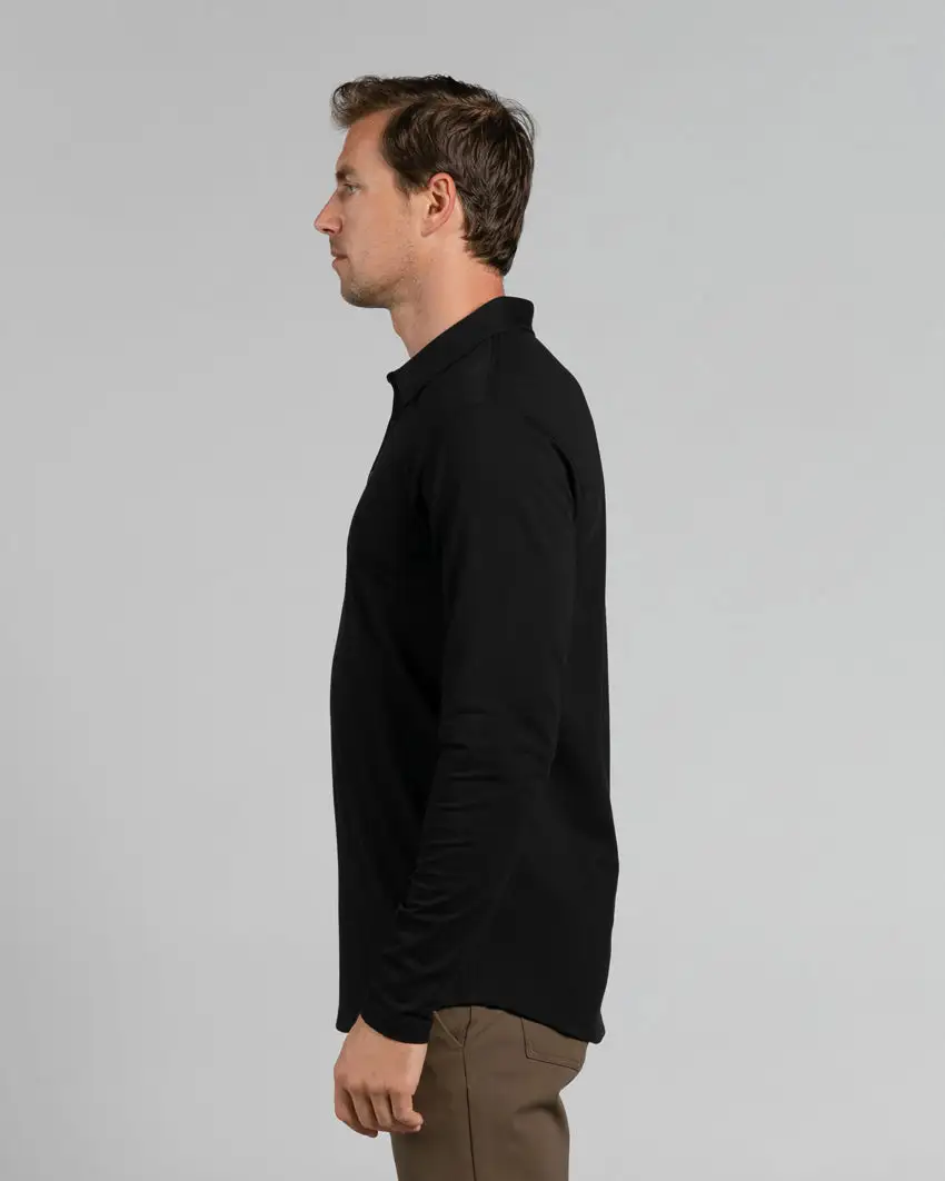 Drop-Cut Long Sleeve: Lux Polo