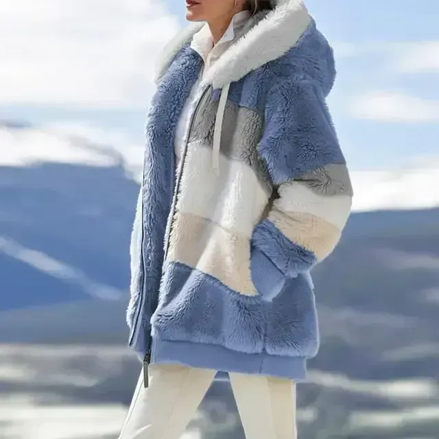 WINTER HOODED PATCHWORK JACKET