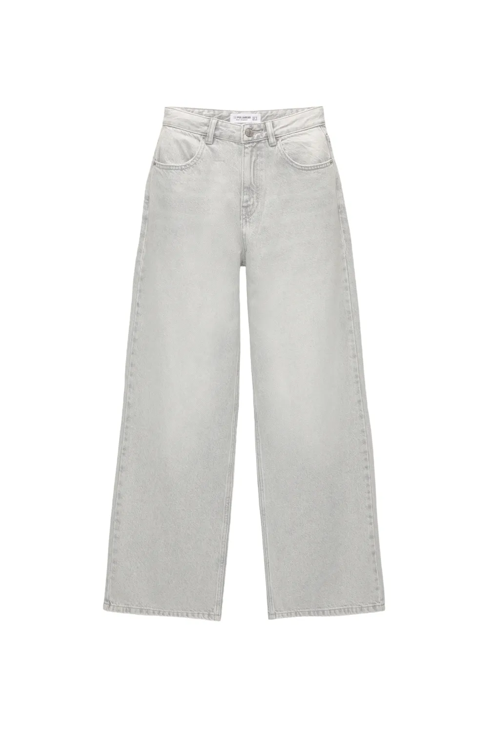 Jeans wide leg tiro alto