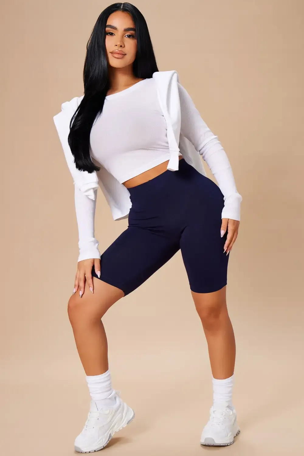 Natalee Biker Shorts - Navy
