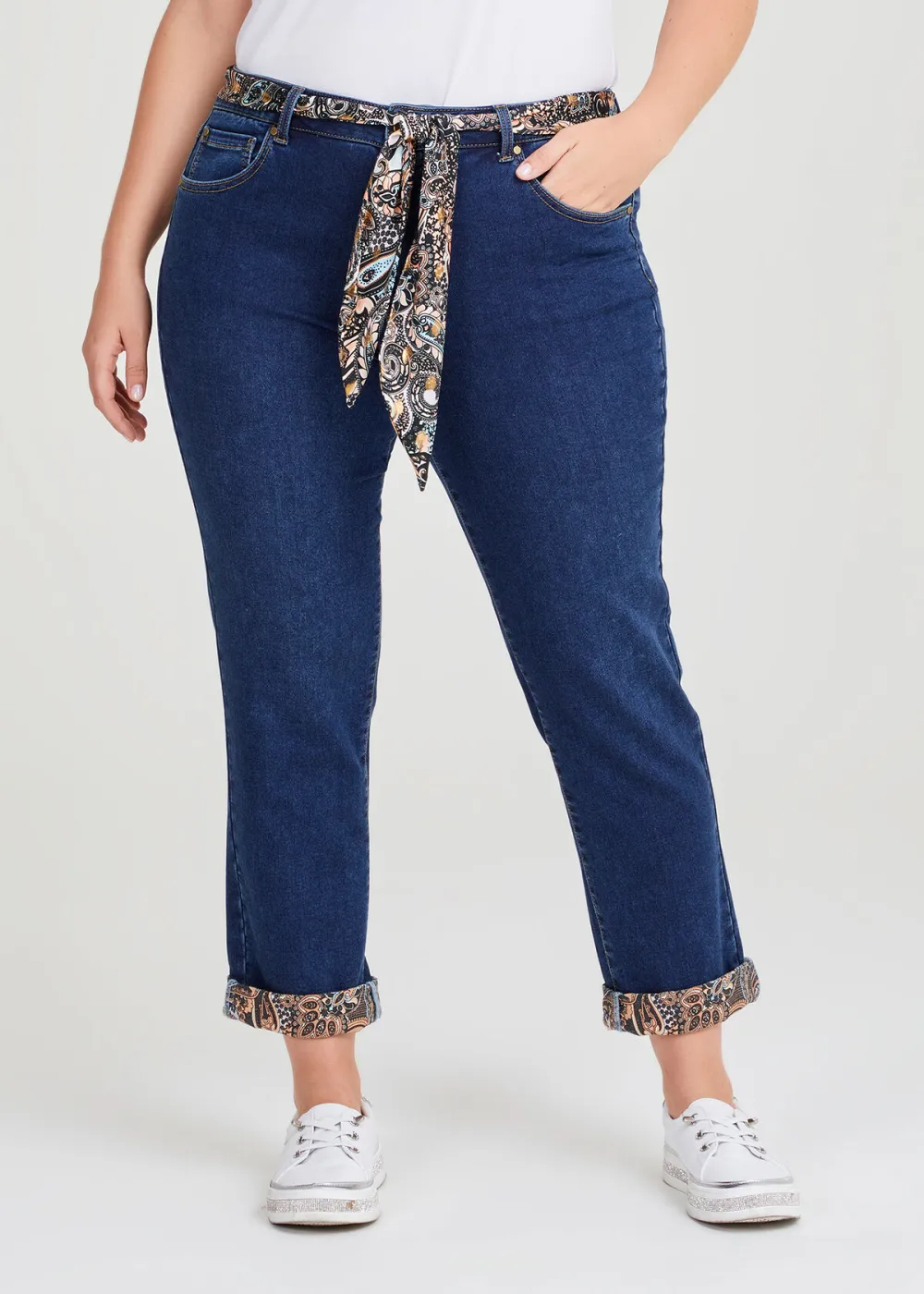 Easy Fit Printed Cuff Jean