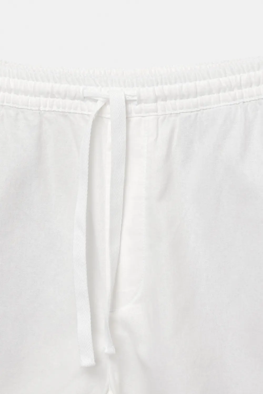 Linen blend jogger Bermuda shorts