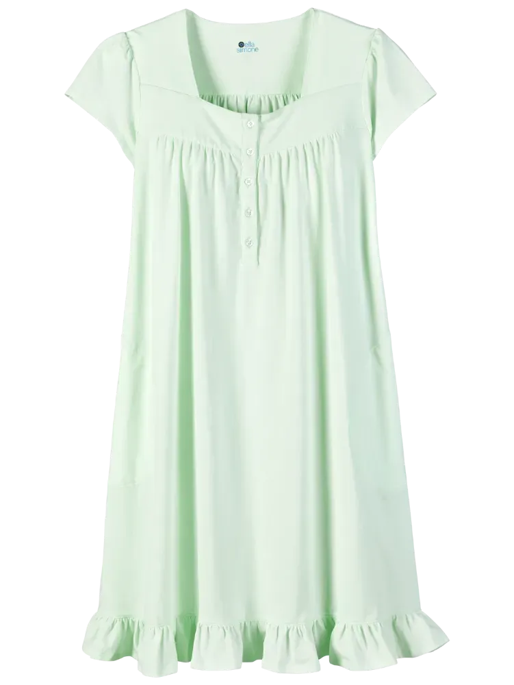 Ella Simone Cotton Knit Classic Shortie Nightgown