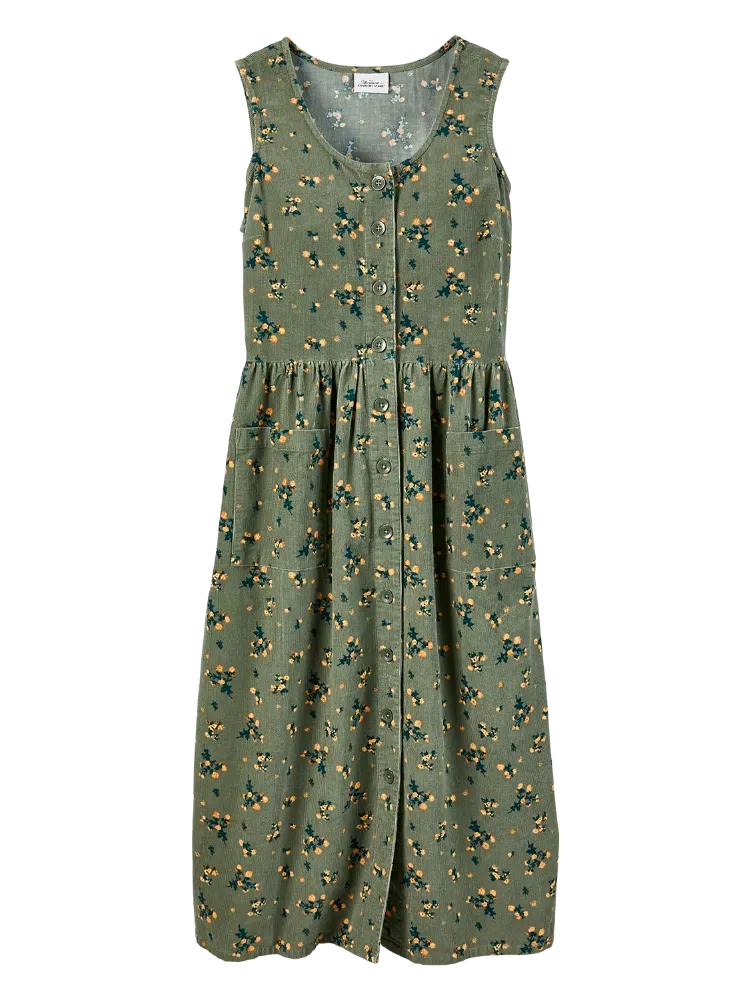 Button-Front Cotton Corduroy Jumper