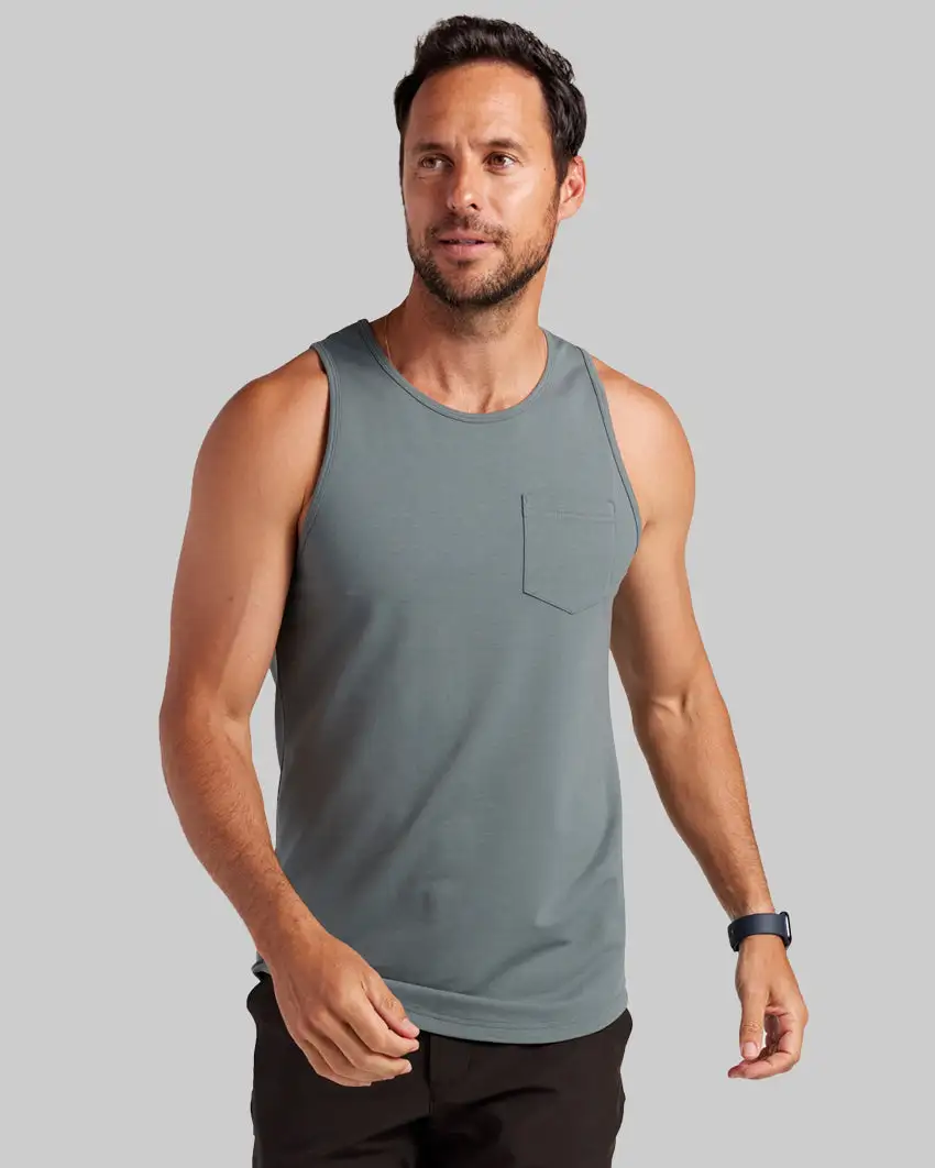 Lux Drop-Cut Pocket Tank