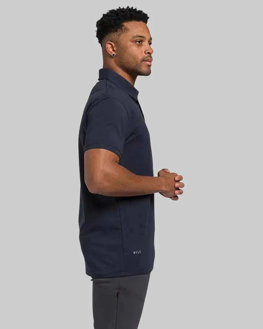 Lux Straight Hem Polo