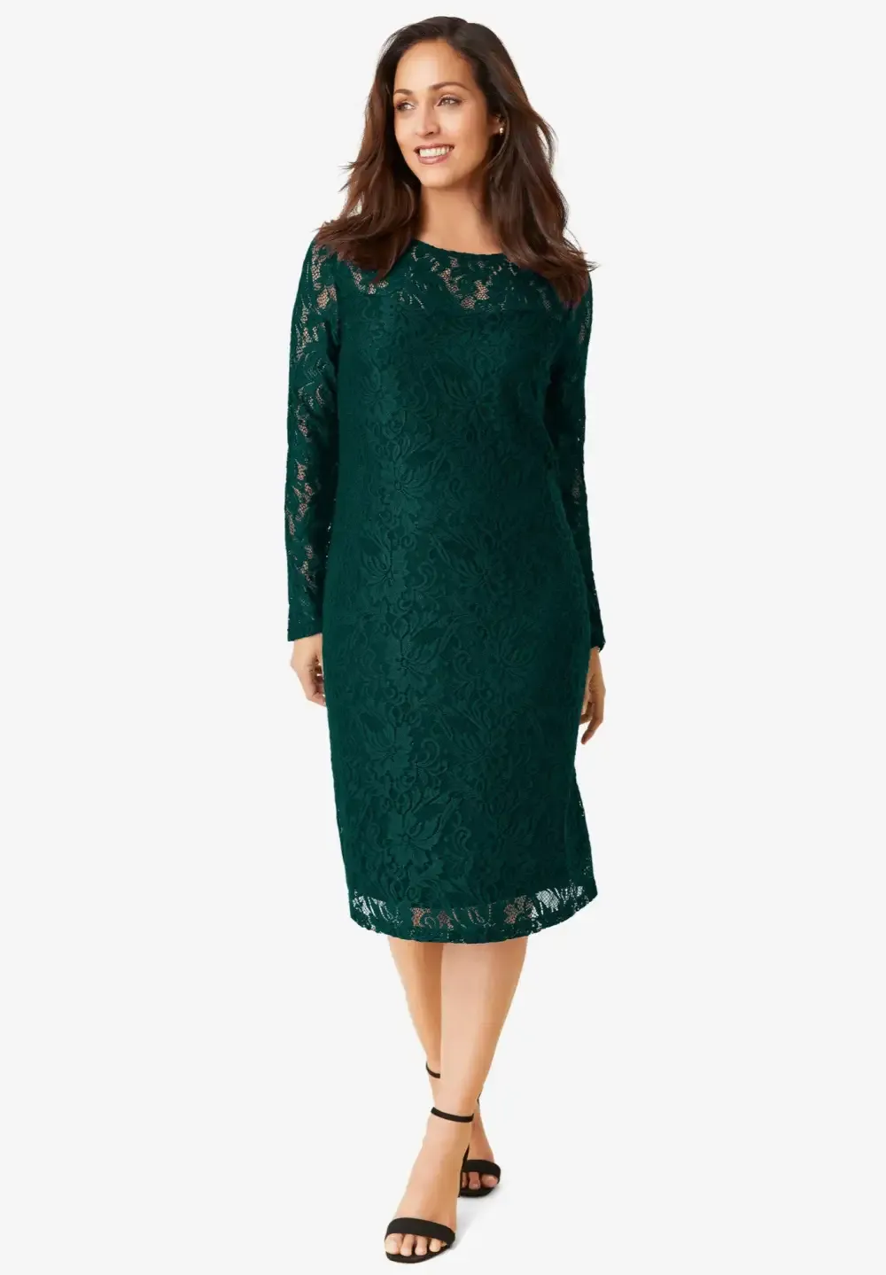 Stretch Lace Shift Dress