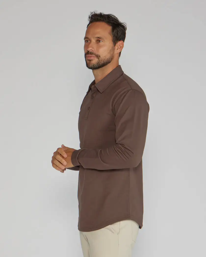 Drop-Cut Long Sleeve: Lux Polo