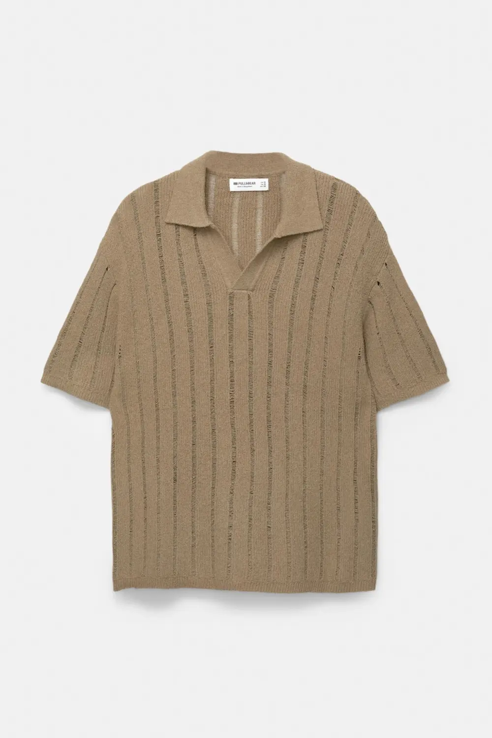 Short sleeve knit polo shirt