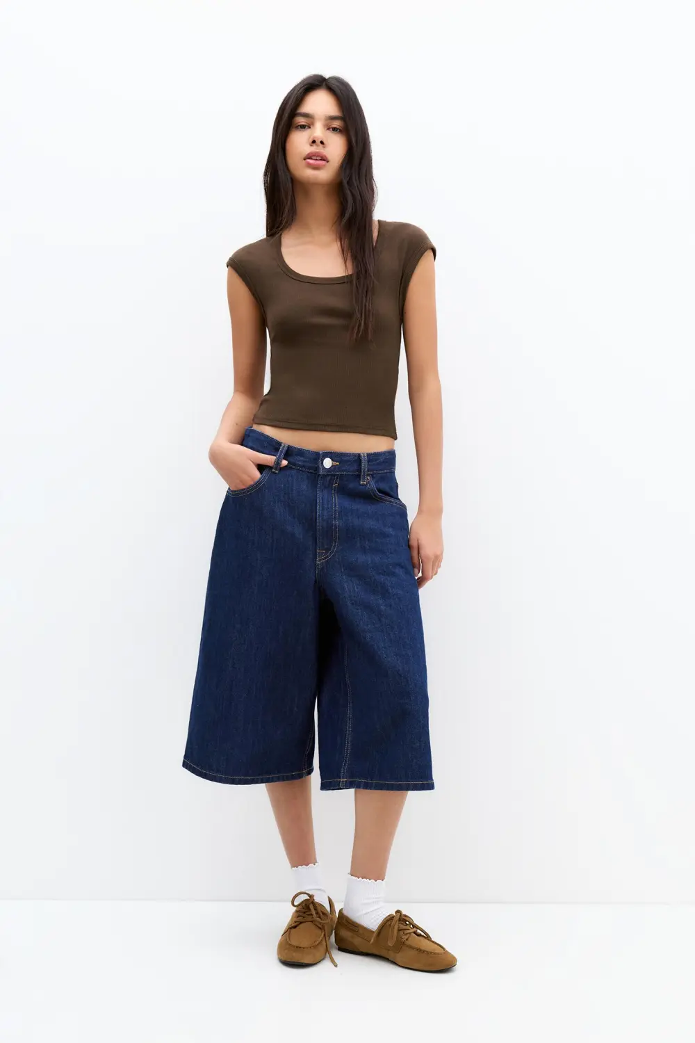 Ribbed short sleeve T-shirt