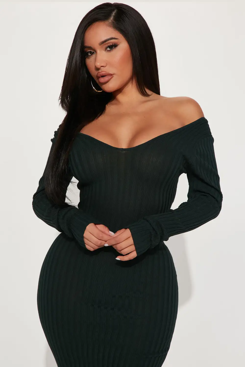 Kallan Knit Dress - Hunter Green