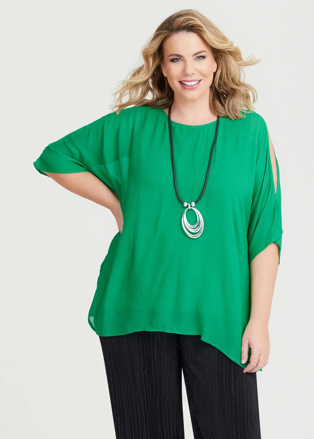Cold Shoulder Overlay Tube Top