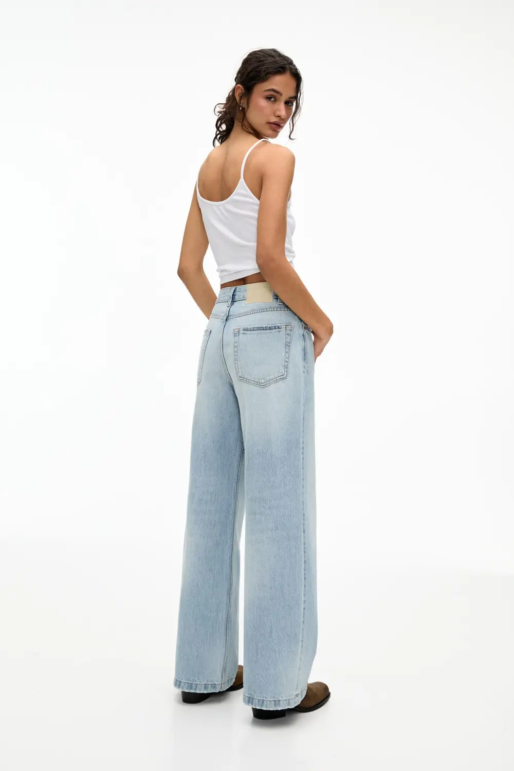 Jeans baggy tiro medio