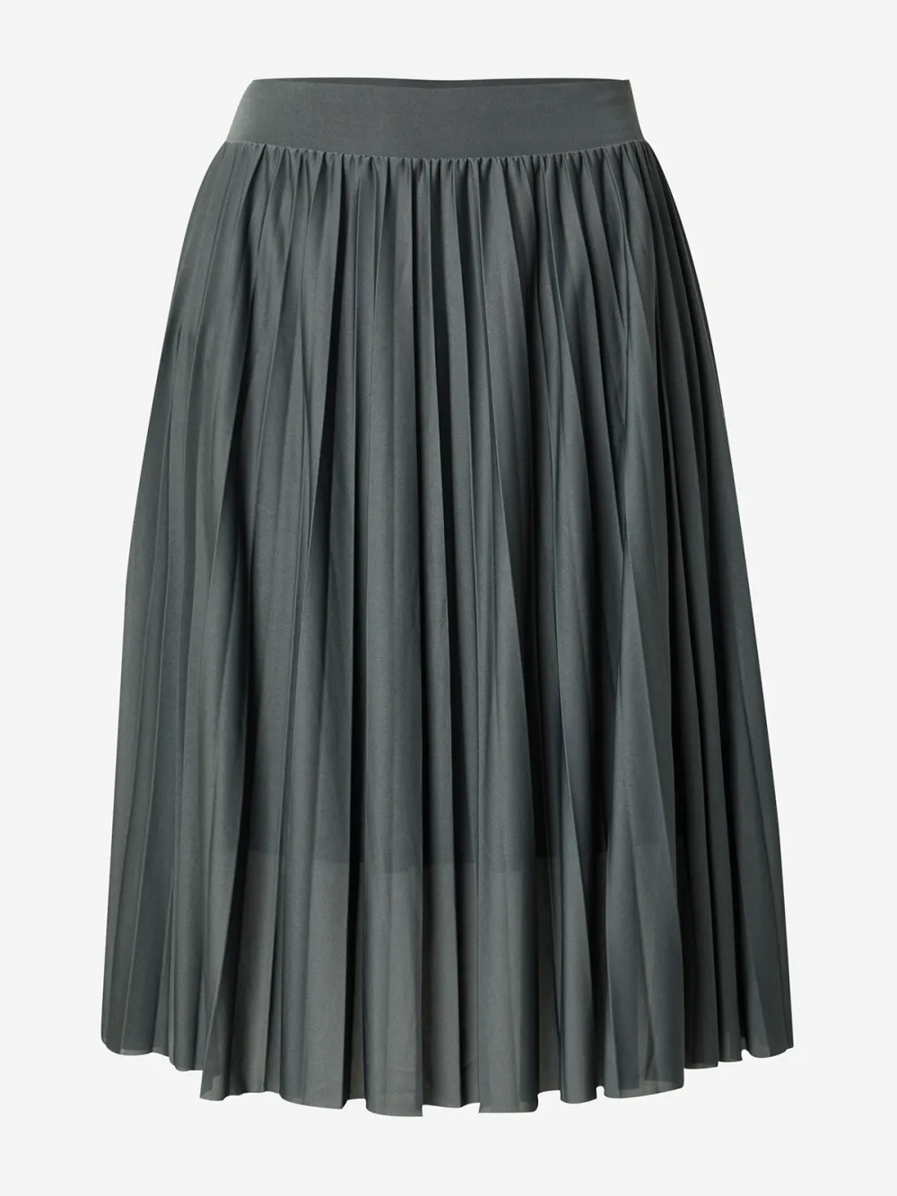 Plain Colored Casual Style Pleated Skirt