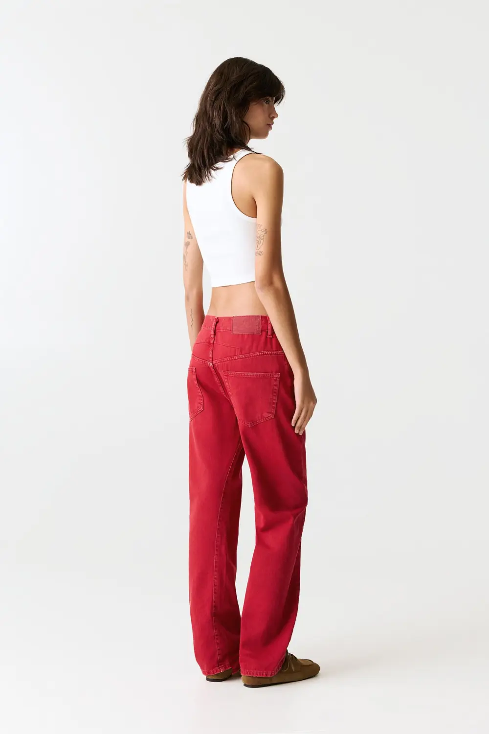 Jeans baggy costura