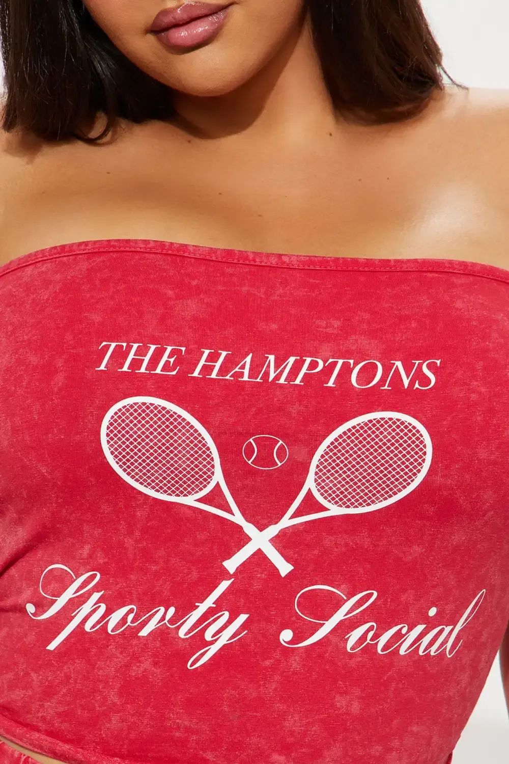The Hamptons Sporty Tube Top - Hot Pink