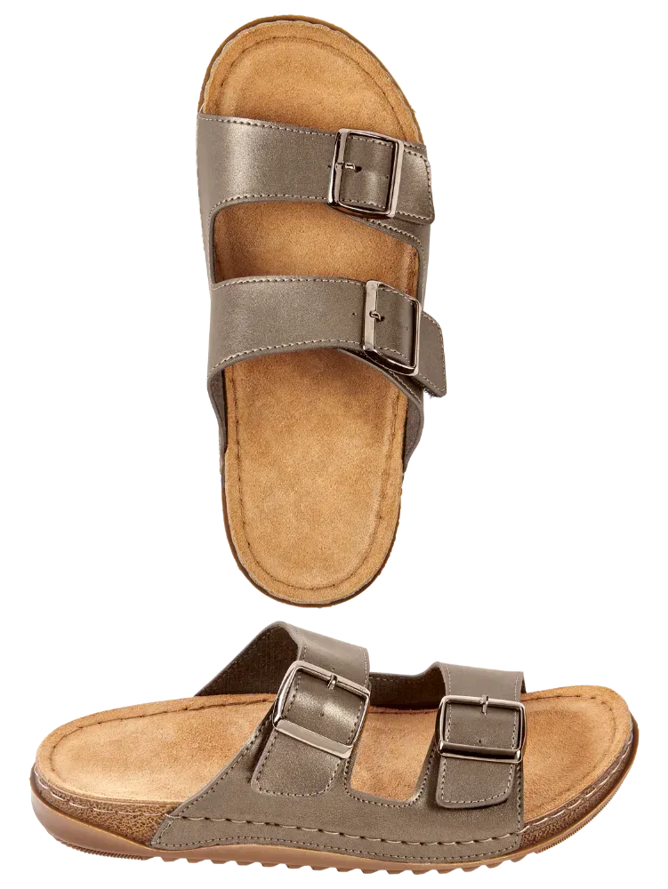 Women's Classic Leather Strap Sandals With Arch Support