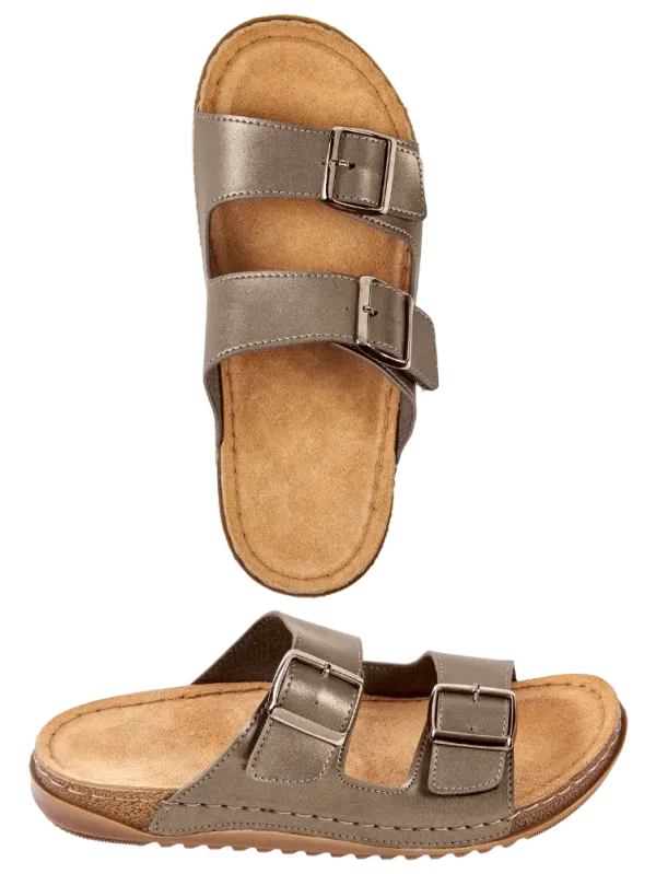 Women's Classic Leather Strap Sandals With Arch Support