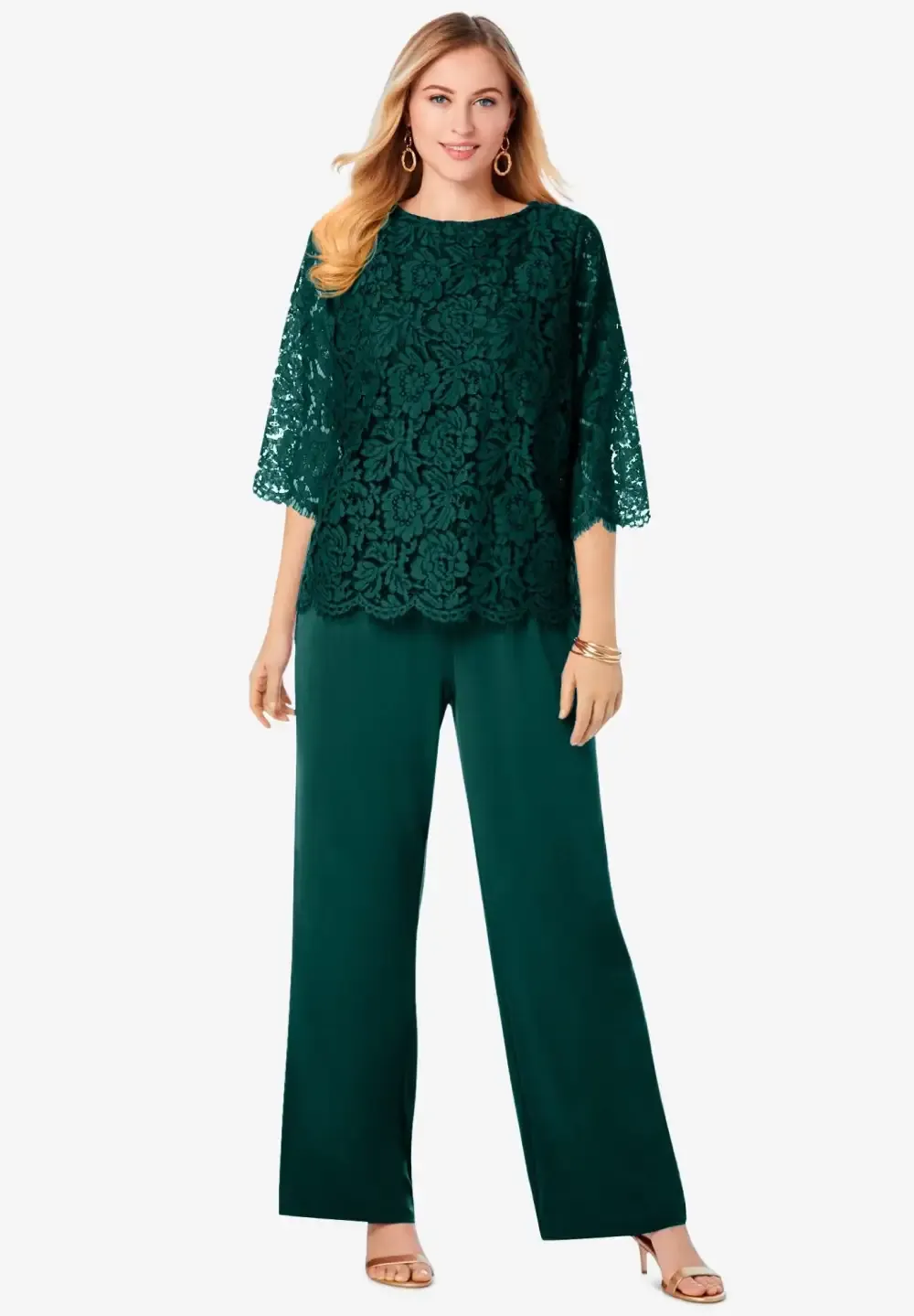 Popover Lace Jumpsuit