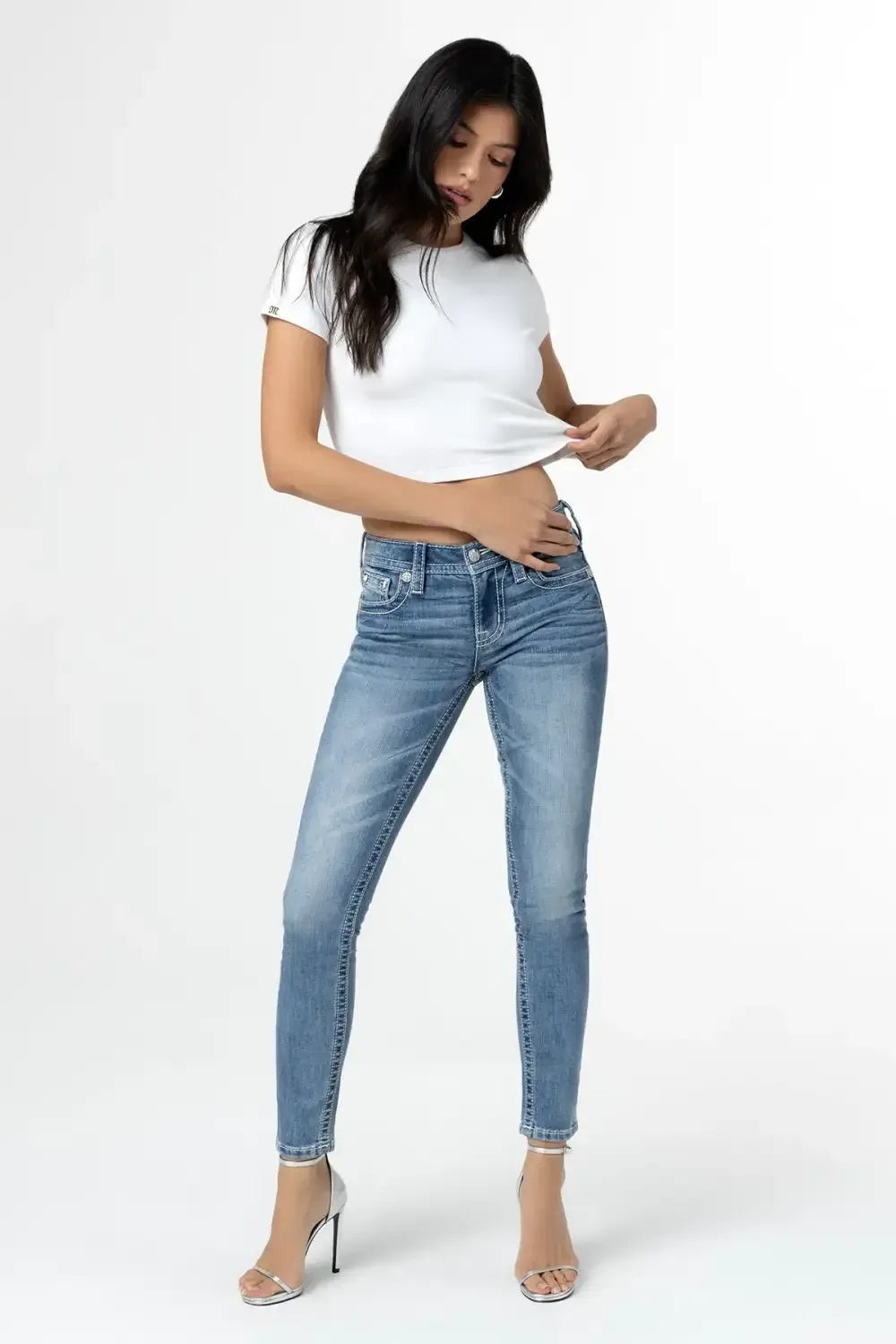Emily Cross Skinny Jeans