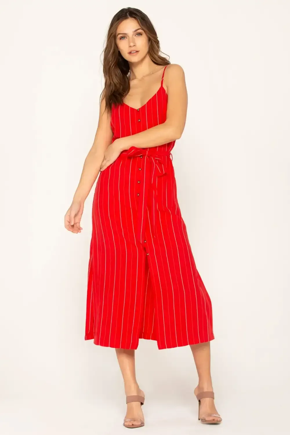 Modern Love Striped Midi Dress