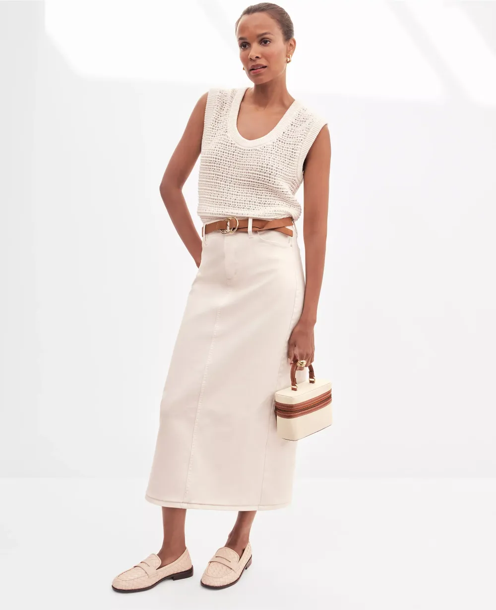 Weekend Collection Denim Column Skirt