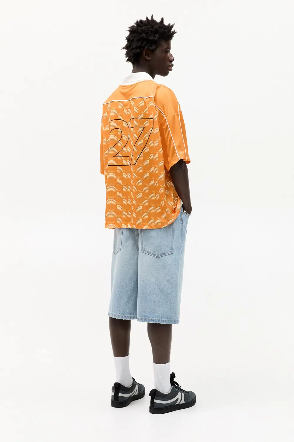Orange polo collar T-shirt STWD