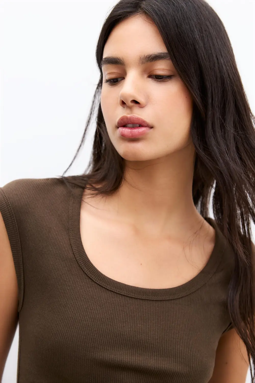 Ribbed short sleeve T-shirt