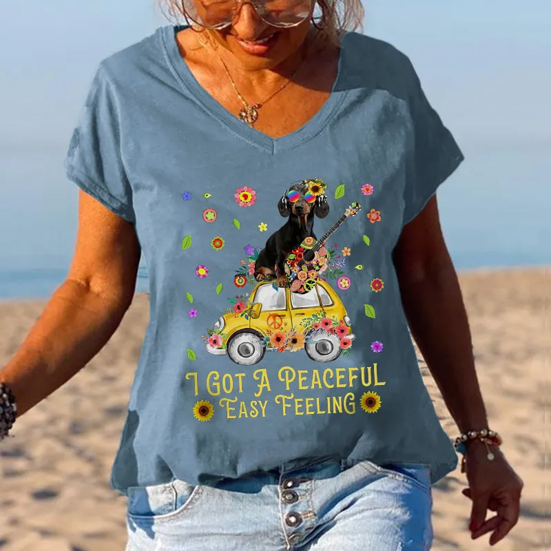 I Got A Peaceful Easy Feeling Women Old Hippie T-shirt