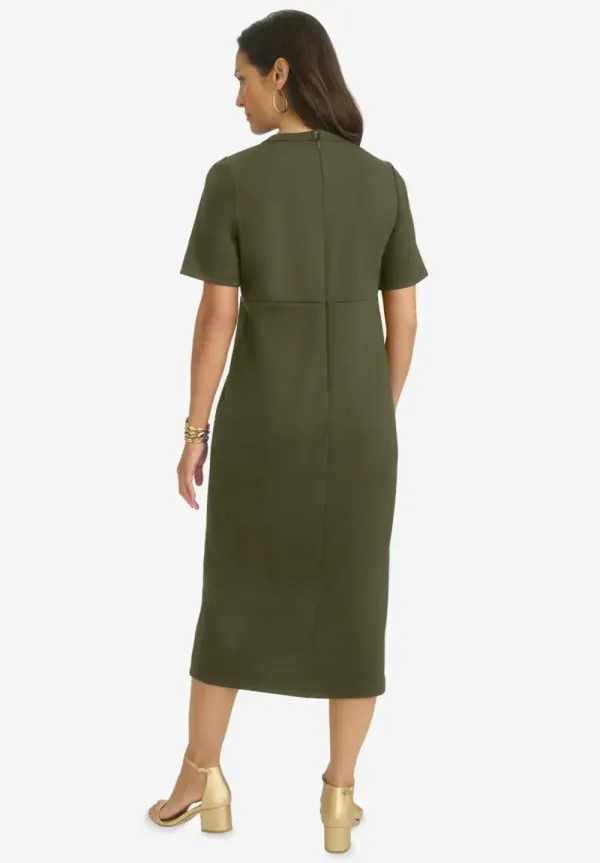 Side Button Midi Dress