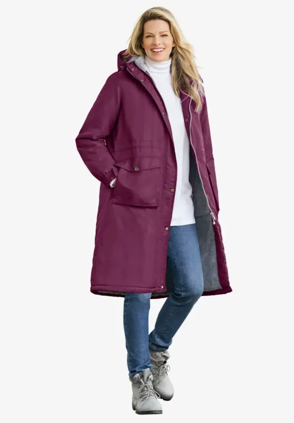 Mid-Length Microfiber Parka