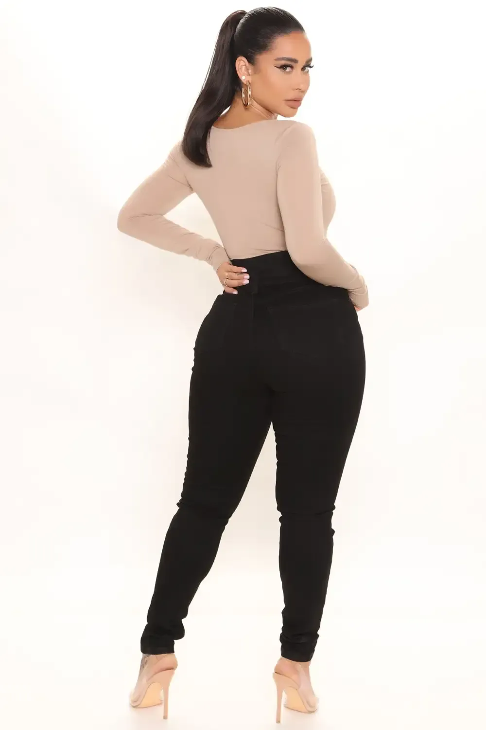 Thinking Of You Stretch Skinny Jeans - Black