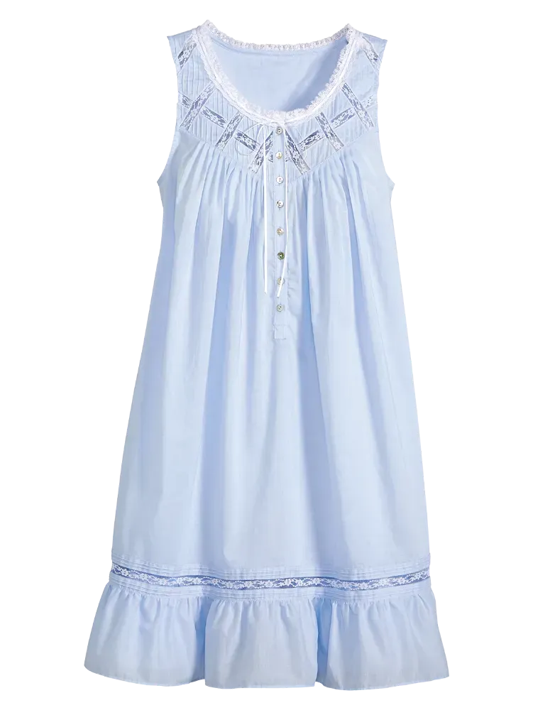 Eileen West Moonlight Sonata Short Cotton Lawn Nightgown