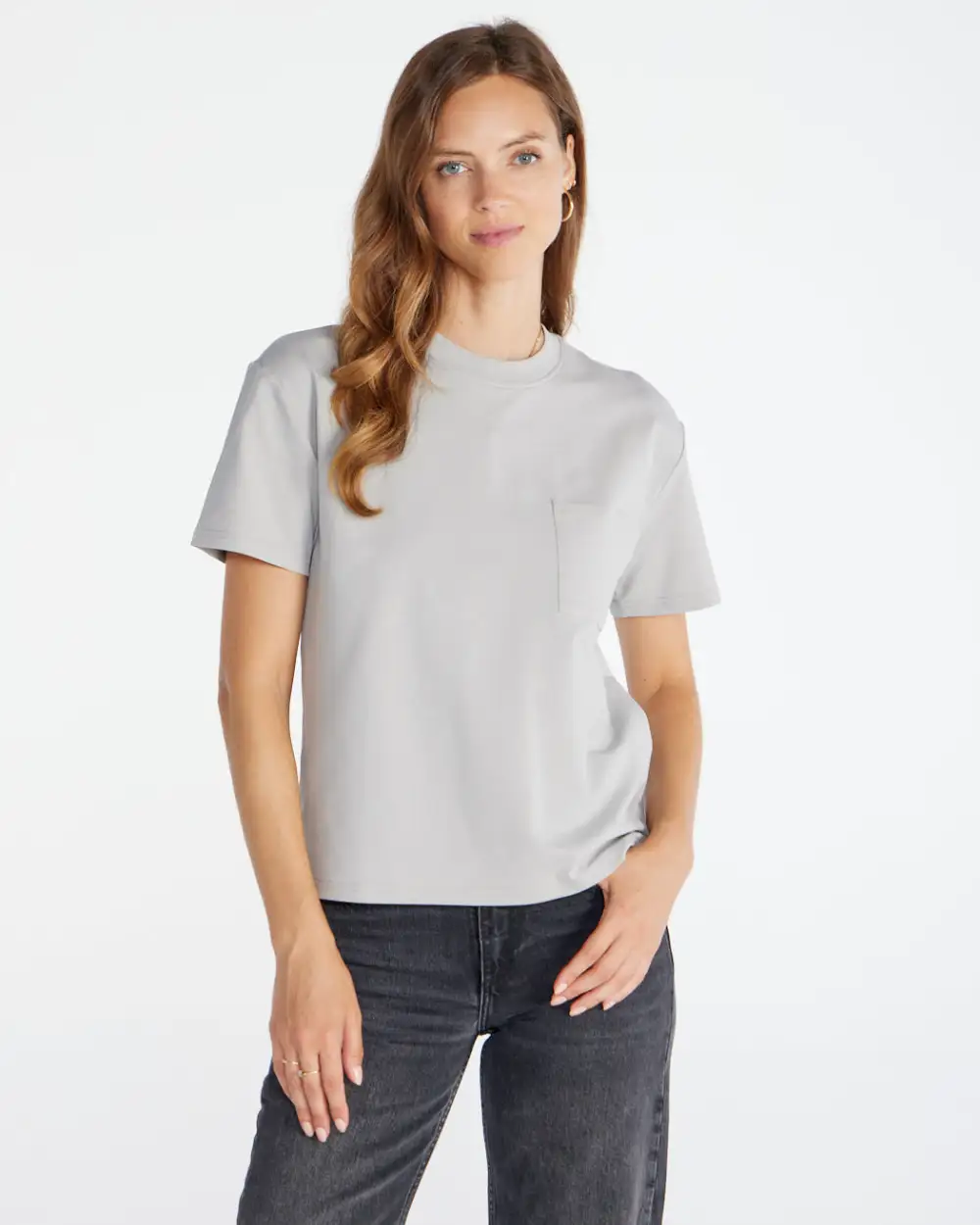 Lux Relaxed Split Hem Pocket Tee