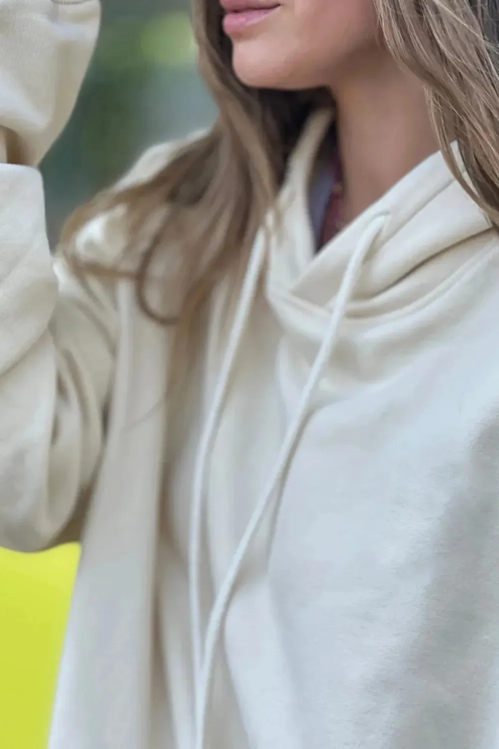 Cream Classic Versatile Loose Hoodie