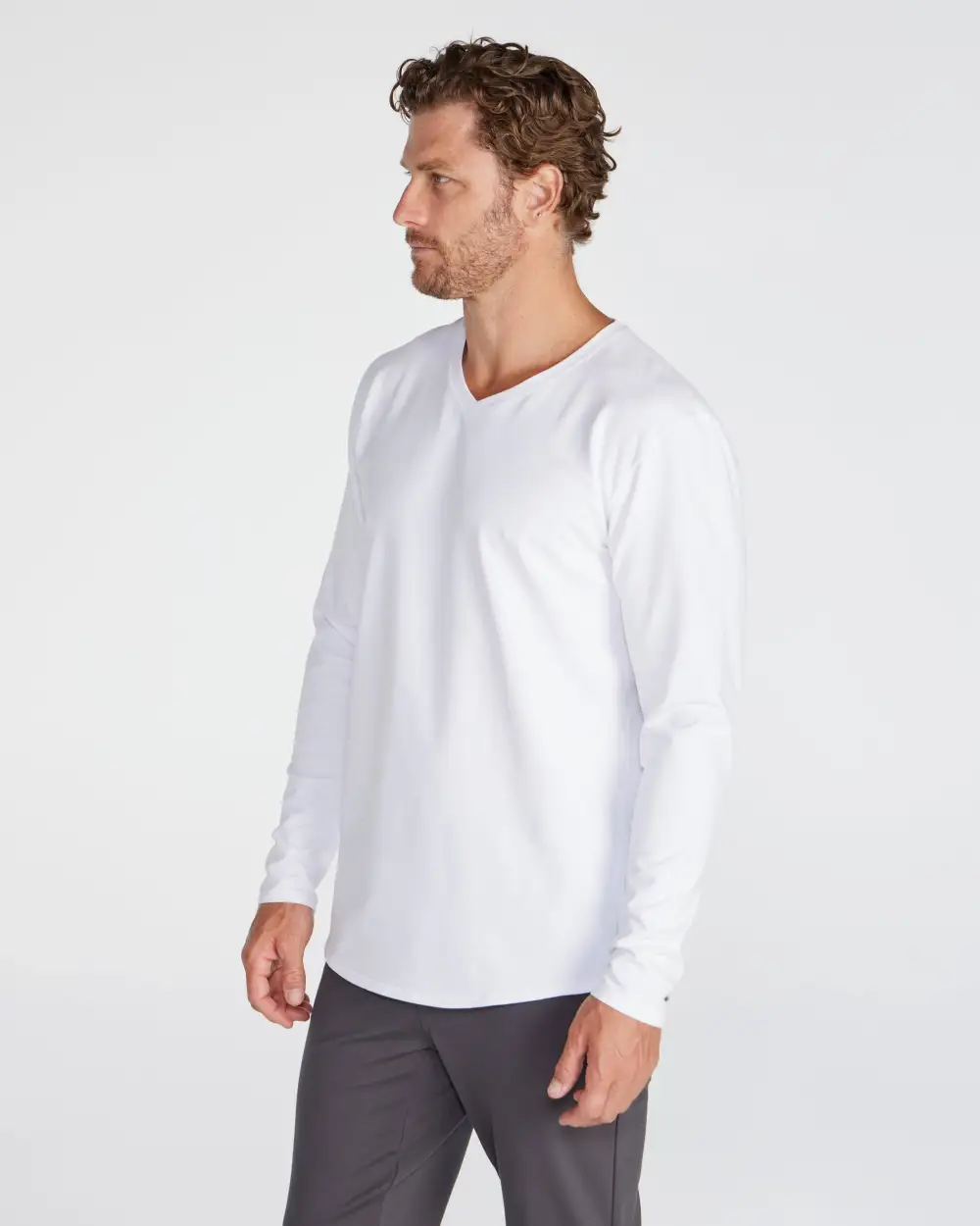 V-Neck Long Sleeve Drop-Cut: Lux