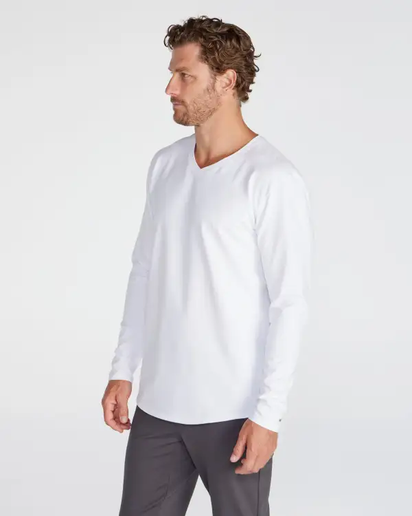 V-Neck Long Sleeve Drop-Cut: Lux