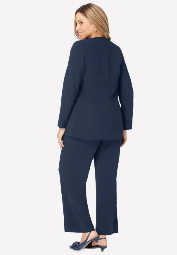2-Piece Faux Wrap Pantsuit