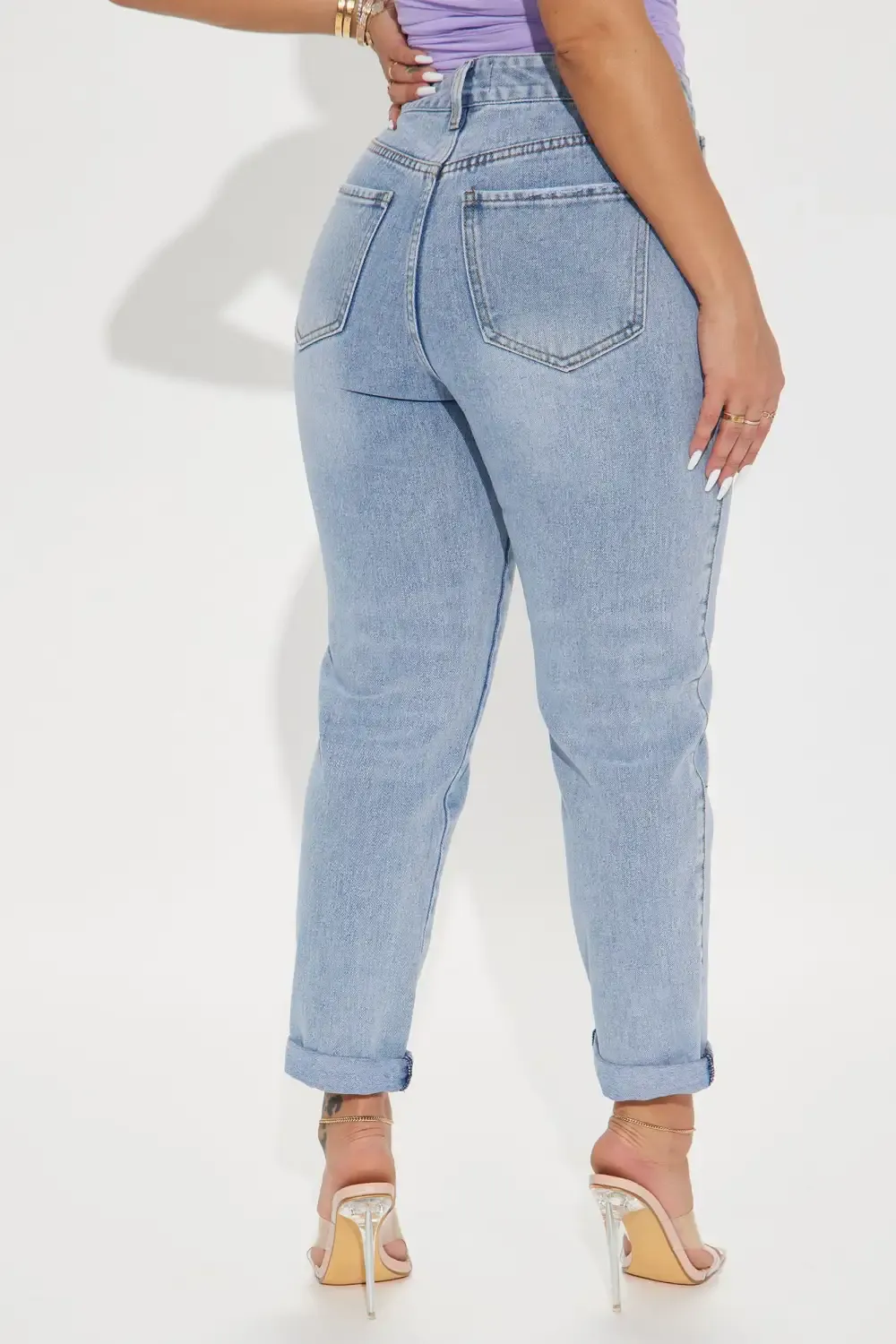 So Far So Good Non Stretch Mom Jeans - Light Wash