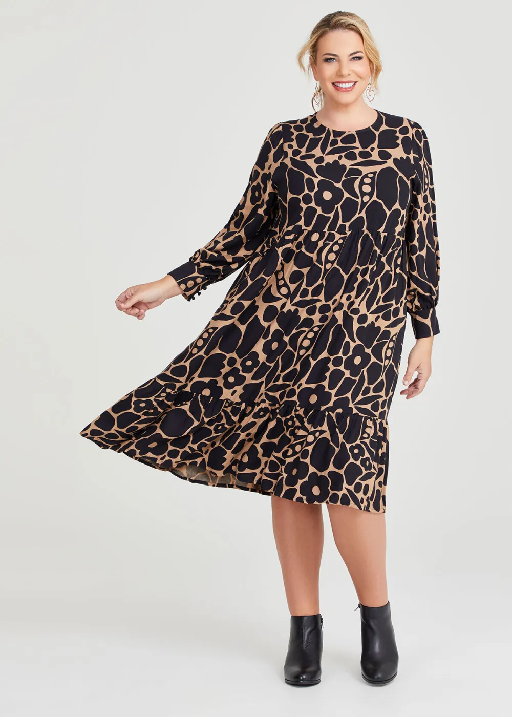 Natural Abstract Botanical Dress