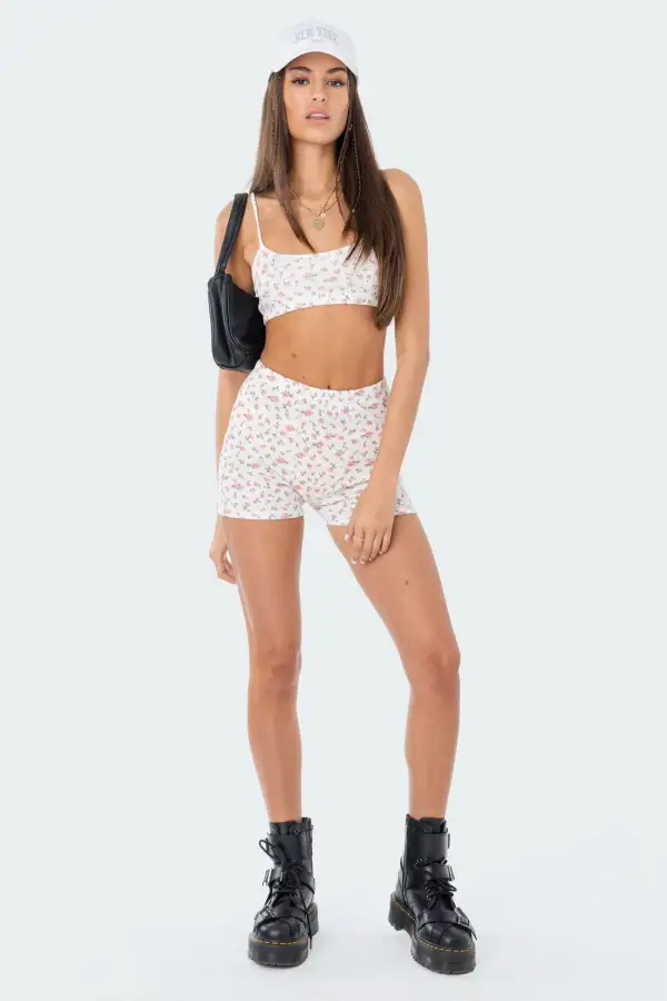 Primrose Waffle Crop Top